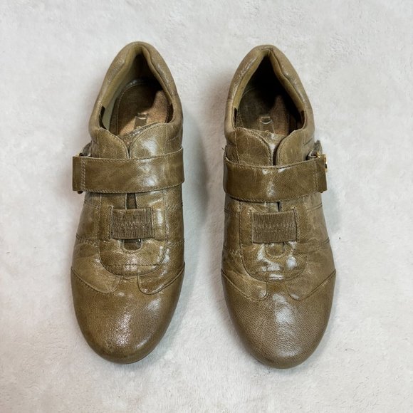 ECCO Women's 38 Elastic Strap Brown Leather Slip-On Comfortable Shoes - Picture 2 of 16